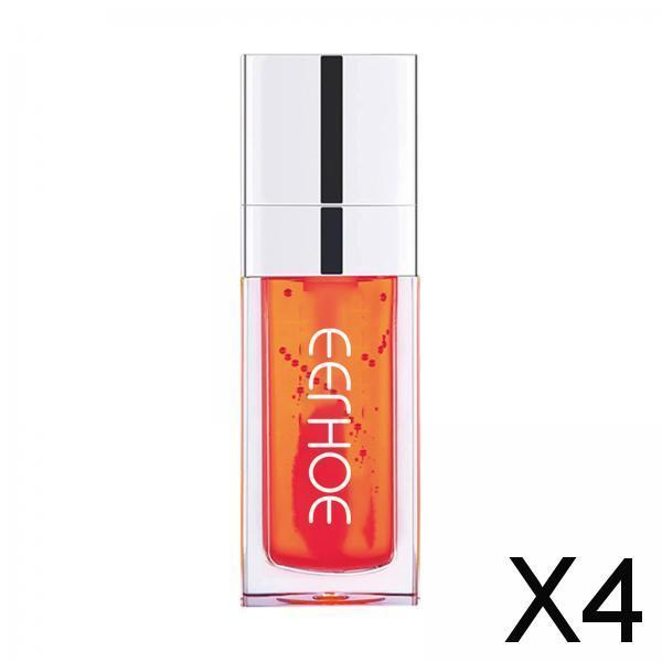 4xLip Gloss Repairing Light Texture Hydrating Lip Tint for Tender Shiny Lips Coral