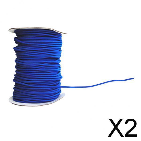 2x4mm Strong Elastic Bungee Rope Shock Cord Tie Down Boats Trailers 5m Blue