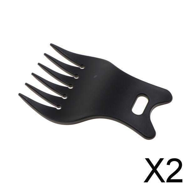 2xProfessional Plastic Wide Tooth Oily Hair Comb Styling Hair Lift Combs Black