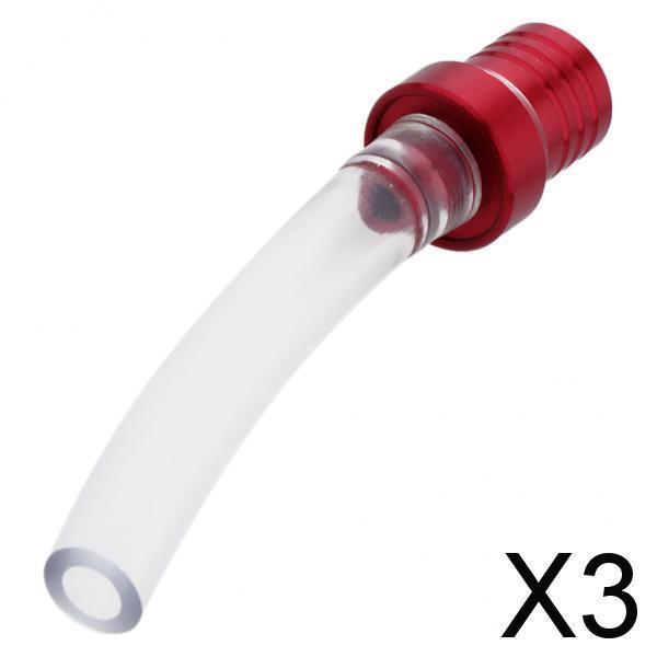 3xFuel Gas Tank Cap Air Vent Tube Breather for Pit Dirt Bike Motorcycle Red