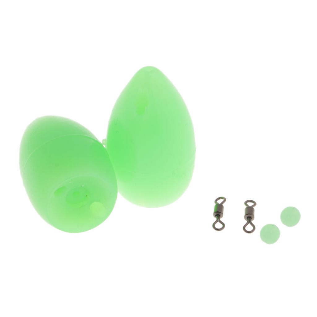2pcs Bombarda Floats - Carp Coarse Trout Bass Sea Lure Fishing Tackle Green