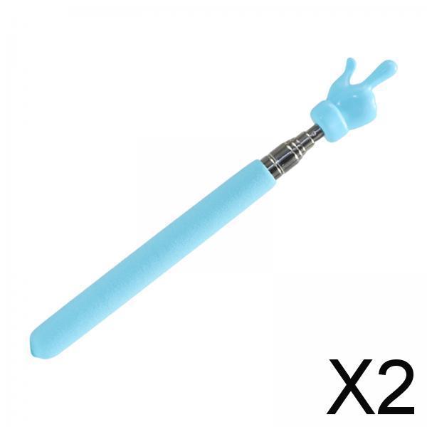 2xHand Pointer Accs Portable Teacher Pointer Finger Design for Home Whiteboard Blue