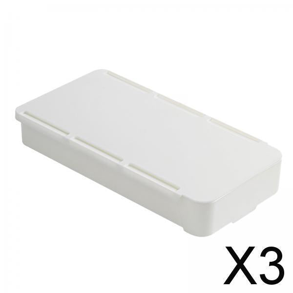 3xMultifunctional Desk Storage Drawer Storage Portable for School white
