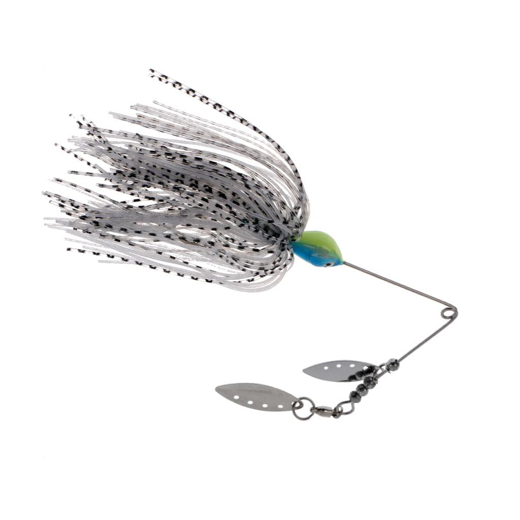 Bait Fishing Lure Spinnerbait Beard Scale Bass Pike Jig Tackle Hooks Grey