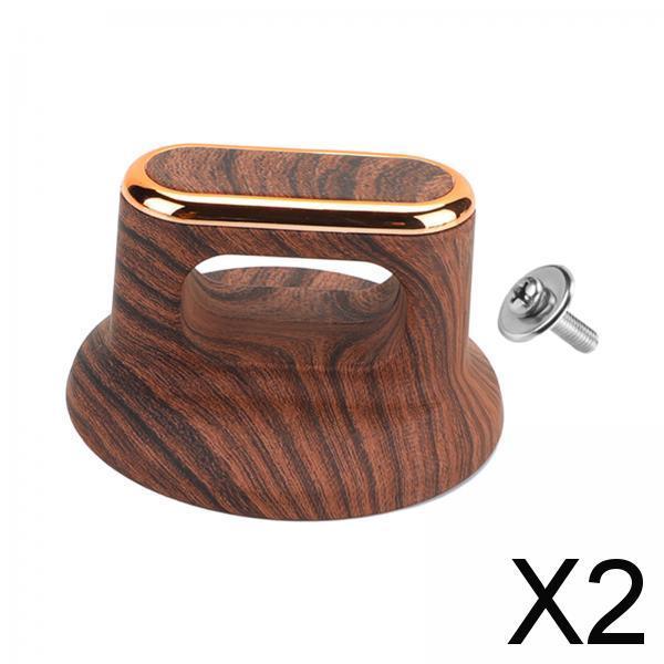 2xUniversal Lid Handle Lid Knob Caps Bakelite for Oil Pot Saucepan Lids Kettle Dark Wood