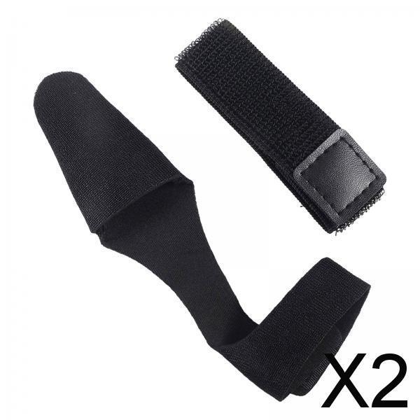 2x2Pcs Fishing Rod Tip Cover and Tie Strap Fishing Pole Tip Protection Durable Black