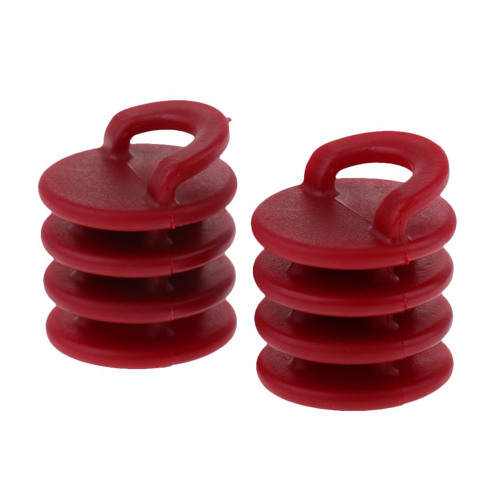 2 Pieces Kayak Boat Canoe Scupper Stoppers Drain Holes Plugs Small Red