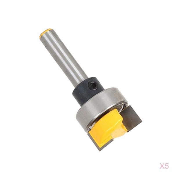 5 Pieces template adjustment Hinge router bit - 1/4 Wood Tenon Cutter Tool"