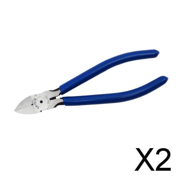 2xWire Cutter Flush Cut Diagonal Cutting Pliers Side Cutters 6 inch
