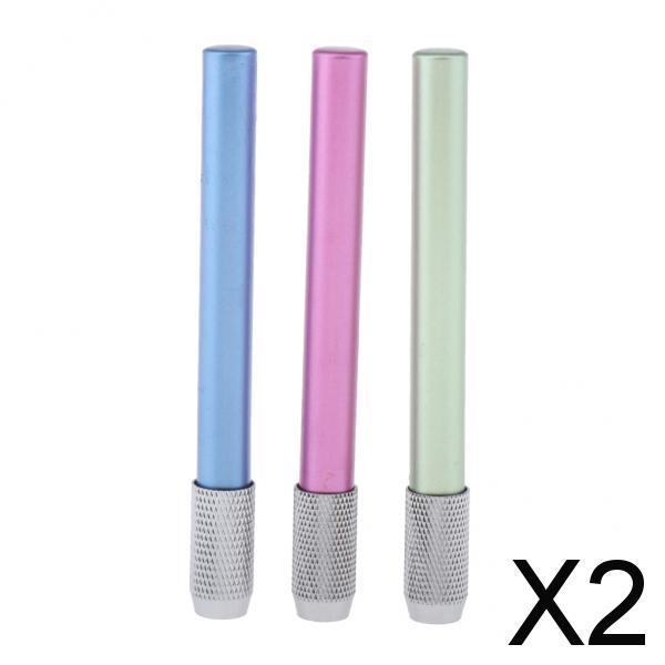 2xAssorted Colors Pencil Lengthener Pencil Extender Holder blue+green+rosy