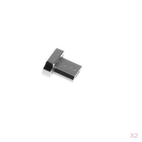 2 Pieces Magnetic Tips Micro USB Adapter Connector Head For Android Phones