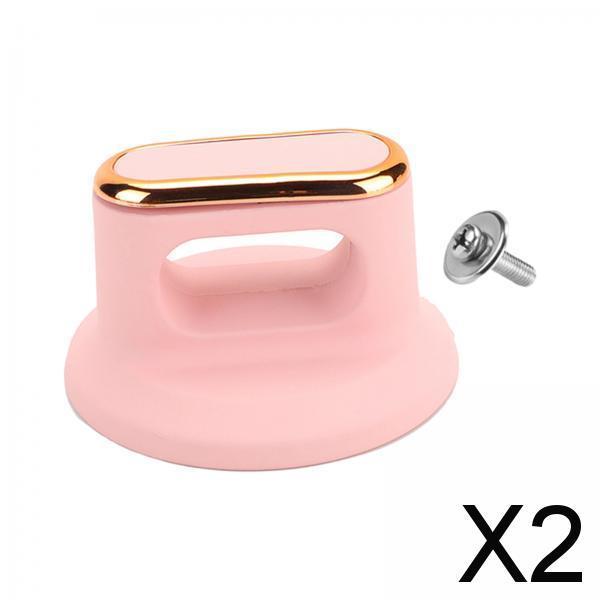 2xUniversal Lid Handle Lid Knob Caps Bakelite for Oil Pot Saucepan Lids Kettle Pink