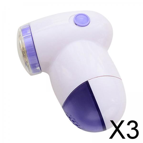 3xSmall Fuzz Remover Cleaning Tool Visible Box for Carpets Sofa Clothing Purple