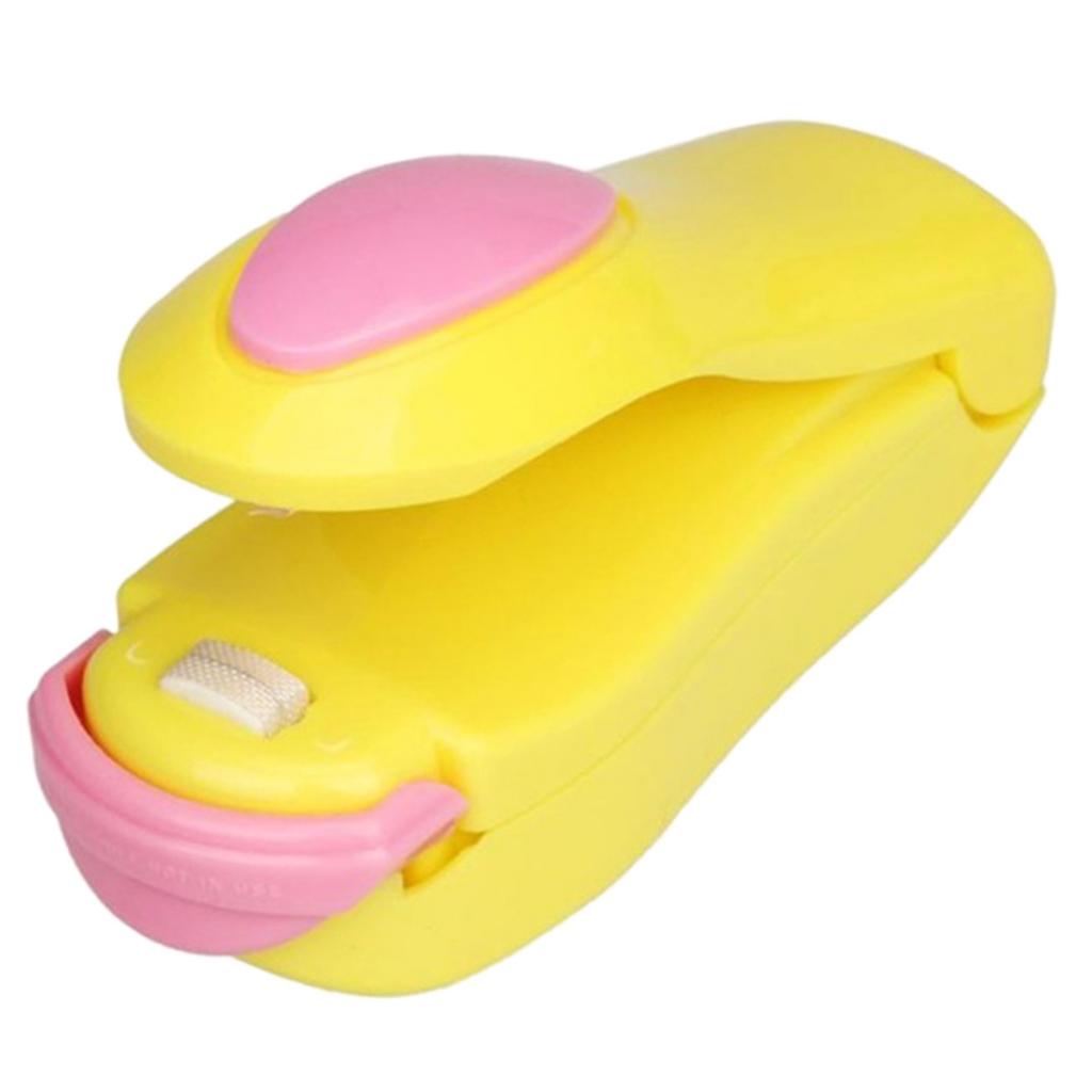 Bags Hand Actuated Mini Snack Sealer Home Hand Press Hot Sealer Yellow