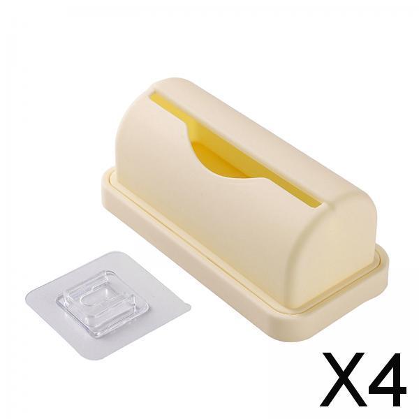 4xWall Mount Trash Bag Dispenser Hanging for Living Room Cabinet Ornament Beige