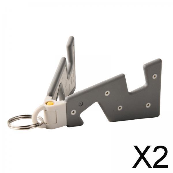 2xFoldable Keychain Multipurpose Phone Holder Keychain for Home Outdoor Travel