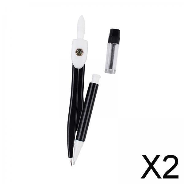 2xDrawing Compass Professional Draw Circle Tool for Geometry Teachers Learning Black