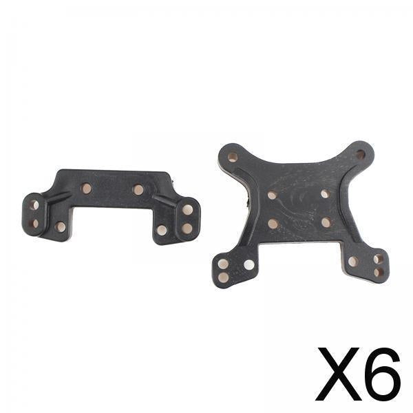 6xBlack Plastic RC Car Shock Absorber Plate Set Fits 1:12 WLtoys 124018 Parts