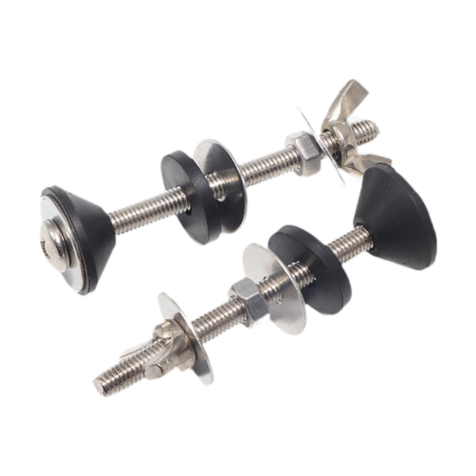2x Toilet Tank Bolts Screw Easy to Install Stainless Steel Toilet Seat Bolts