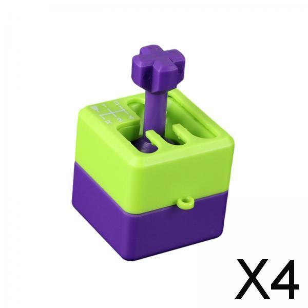 4xGearbox Shifter Keychain Small Car Shifter Keyring for Daddy Kids and Adults Green Violet