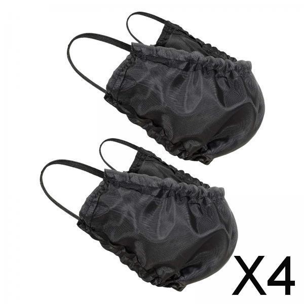 4x2pcs Beard Bandana Adjustable Facial Hair Apron Guard Bonnet Rag Caps Cover