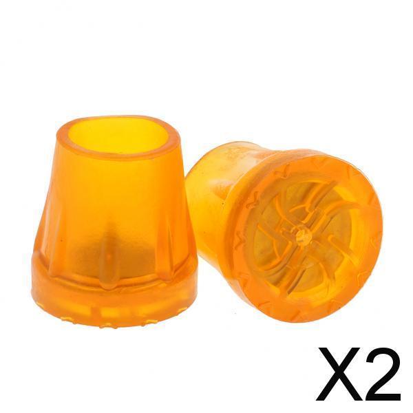 2x2pcs Anti-skid Stable Shock Absorb Walking Stick End Crutch Cane Rubber Tips 32mm