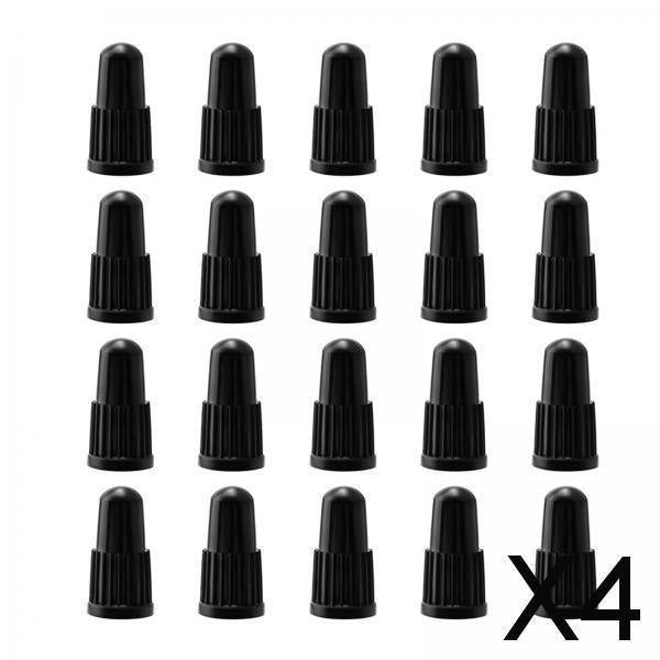 4xTire Valve Caps Portable Black Valve Stem Caps for Cycling Outdoor Repairing Style A