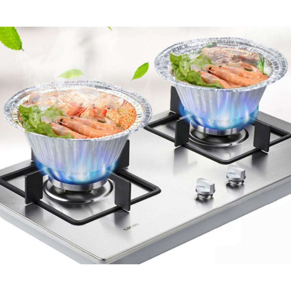 20pcs Disposable Aluminum Foil Bowls Takeout Container 12g -with Lid