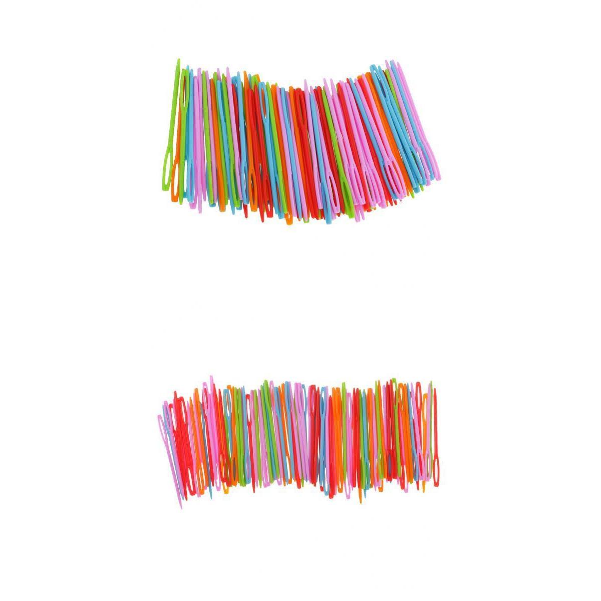 200pcs Plastic Sewing Needles for Kid Wool Cross Stitch Knitting Crochet 7cm