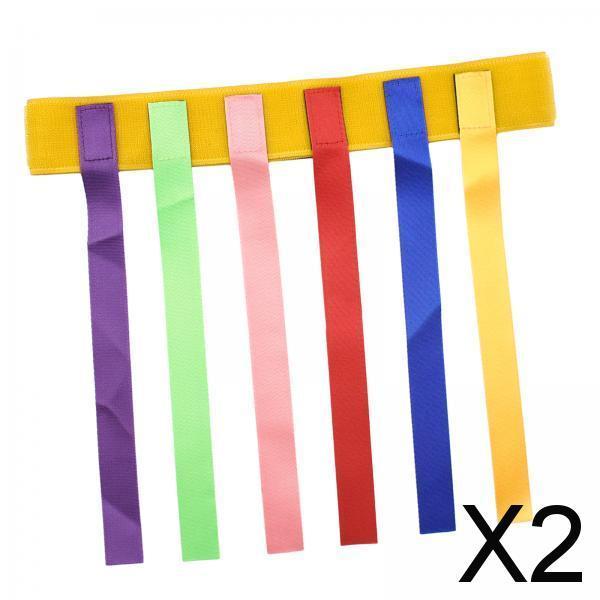 2xPull Tail Game Belt Team Game Kids Chasing Game for Outdoor Birthday Yellow