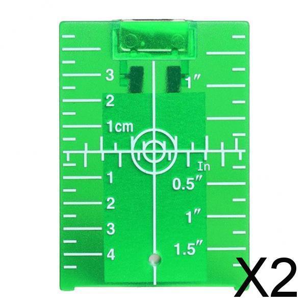 2xMagnetic Floor Laser Target Plate Card with Stand for Beam Application Green