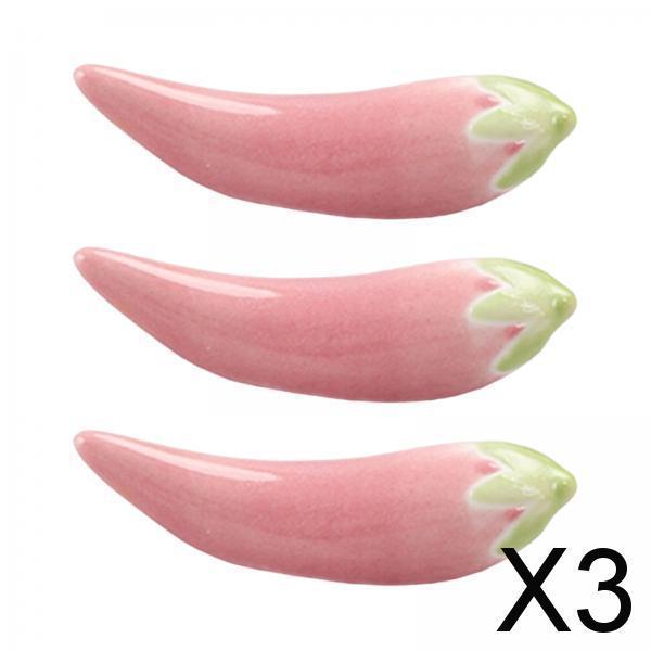 3x3 Pieces Chopstick Rest Chopsticks Utensil Cutlery Stand for Home Spoon Fork Pink