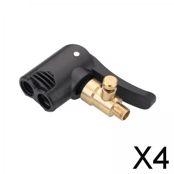 4xCar Tire Air Inflator Hose Nozzle Dual Threads Supplies Repair Parts Accs Deflated