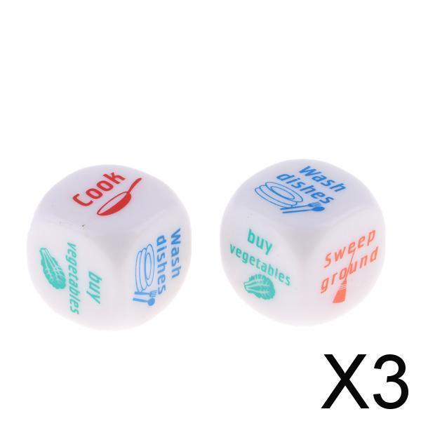 3xHousework Dice for Housework Distribution Game Entertainment
