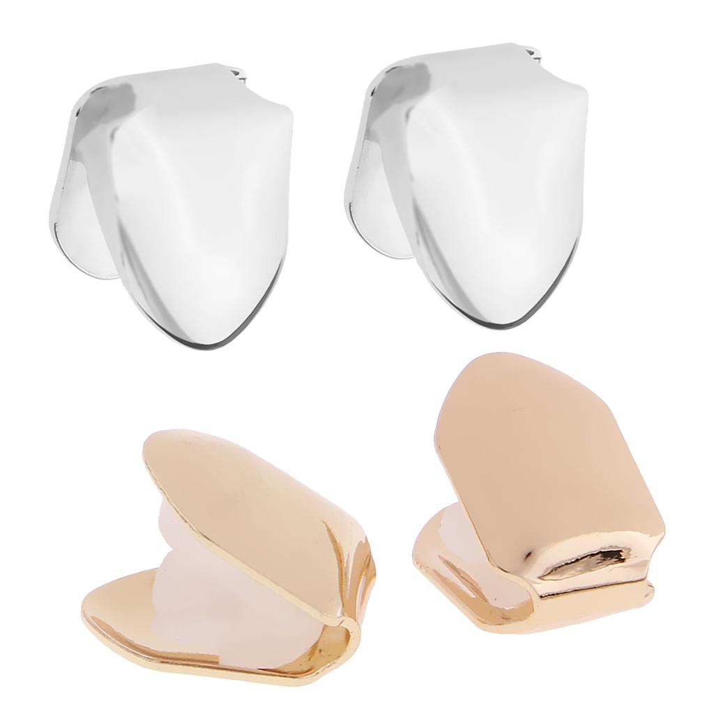 2 Pair Hip-Hop Copper Single Mouth Caps Custom Teeth Grill Bottom Grills Set