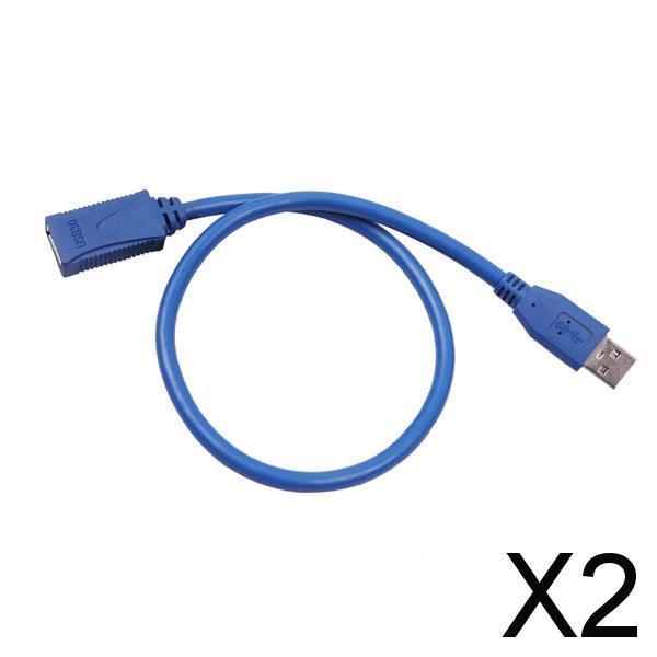 2xSuperSpeed USB 3.0 Male to Female Data Cable Extension Cord For Laptop