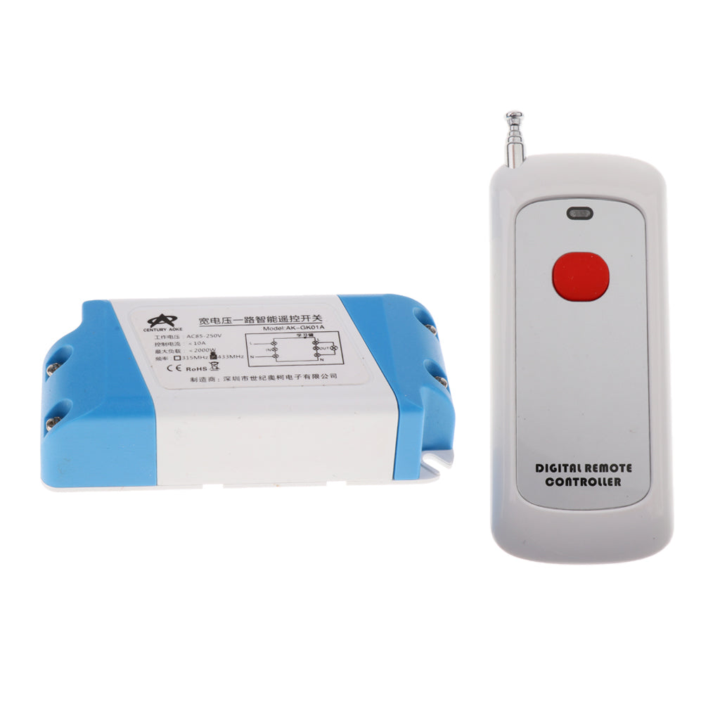 433 Mhz DC 15V-120V Wireless Remote Control Switch Garage Security System