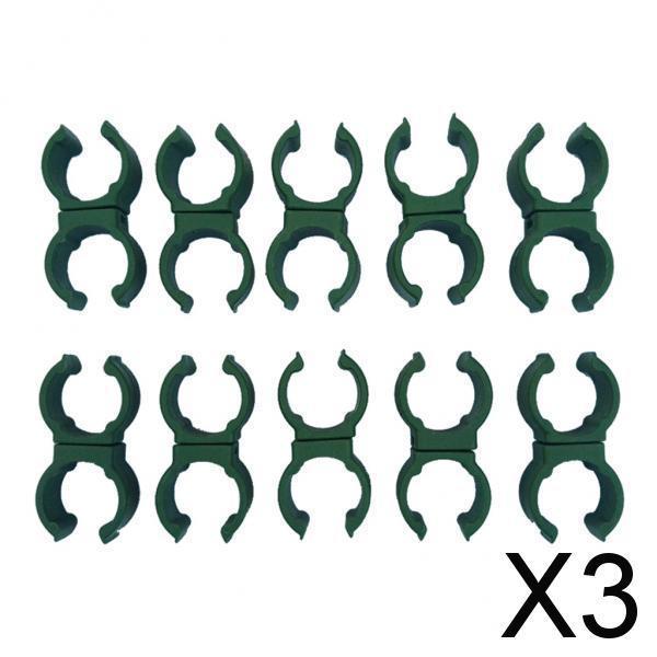 3xPlant Trellis Connector Garden Pipe Clip Buckles Plastic 16mm