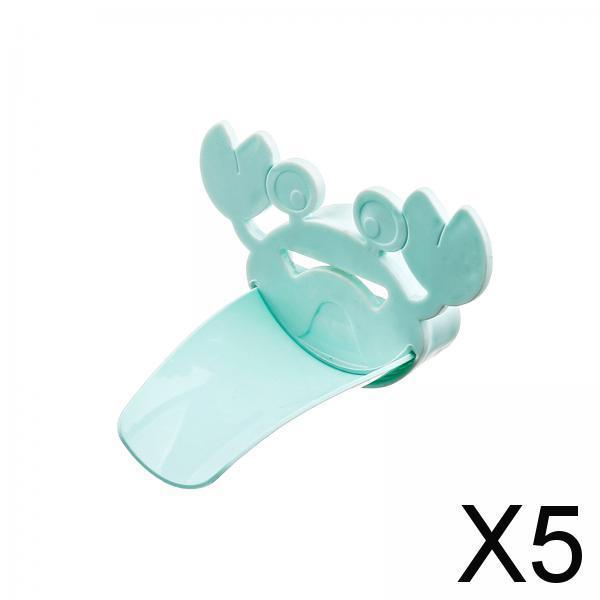 5xSilicone Kids Sink Extender Children Faucet Extension for Basin Bathroom Tub Blue