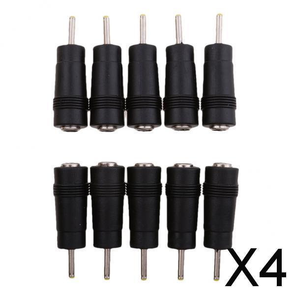 4x10Pieces DC Power Adapter 2.5x0.7mm Male Plug to 5.5x2.1mm Female Jack