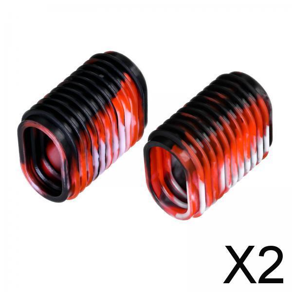 2xDurable Fishing Reel Handle Grips Baitcaster Knob Covers Fishing Accessory Red