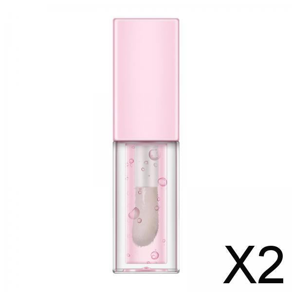 2xPlump Lip Oil Tinted Lip oil Sticky 5ml Makeup for Lips Women Girls Pink