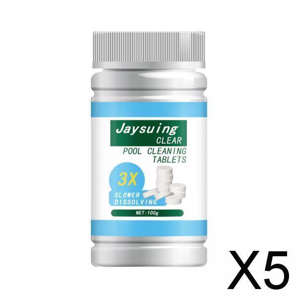 5xChlorine Tablet Durable Pool Cleaning Tools for Pond Swimming Pool Fountains 100g