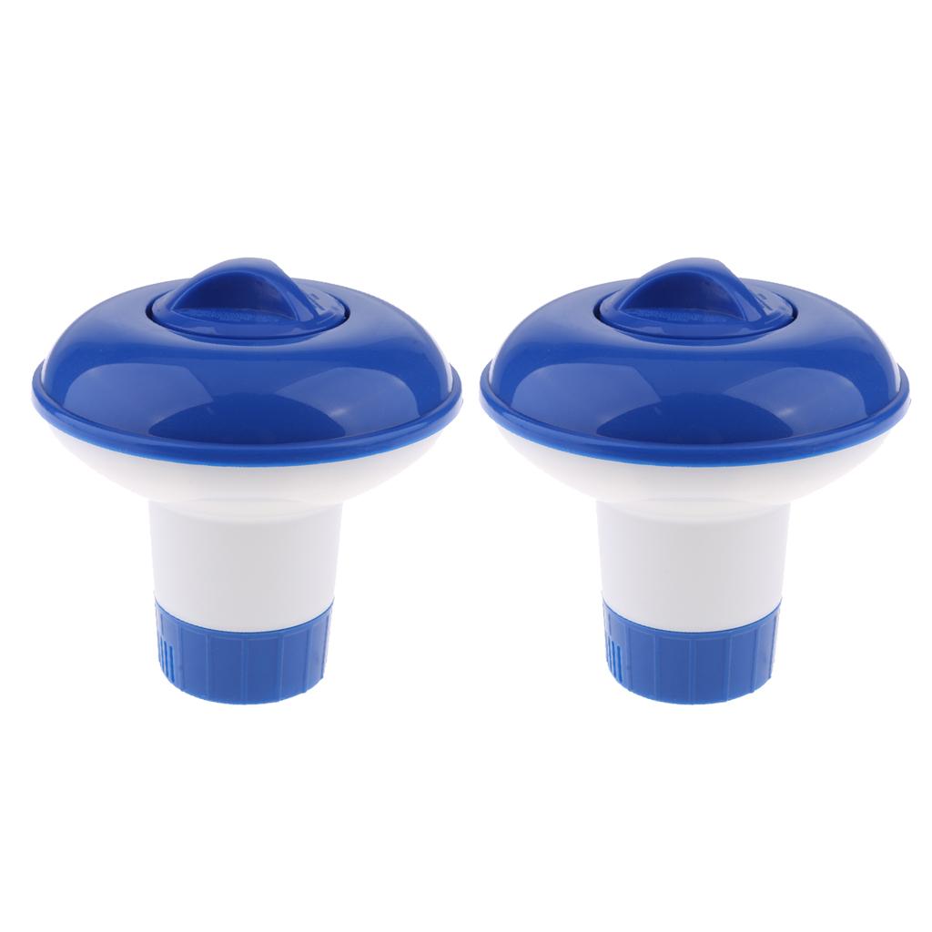 2x Automatic Adjustable Swimming Pool Spa Floating Chlorine Dispenser 5 Inch