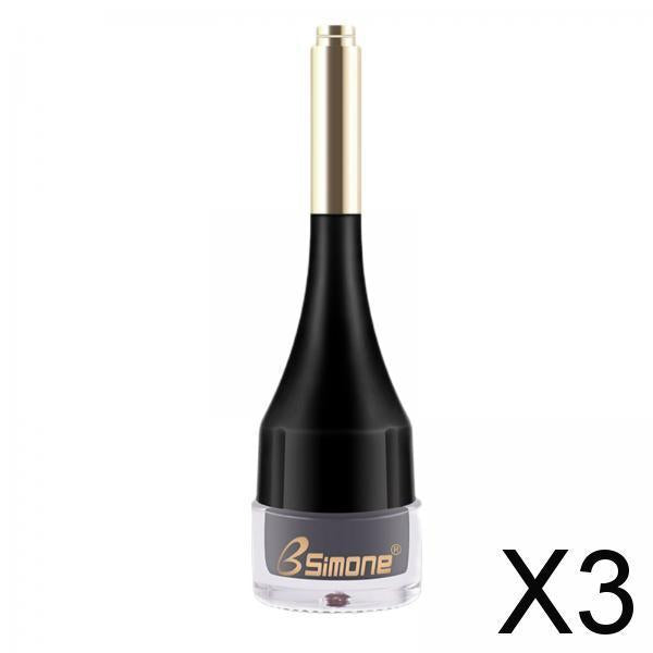 3xEyebrow Gel Waterproof Long Lasting Makeup Tattoo for Full Eyebrow Makeup Gray Black