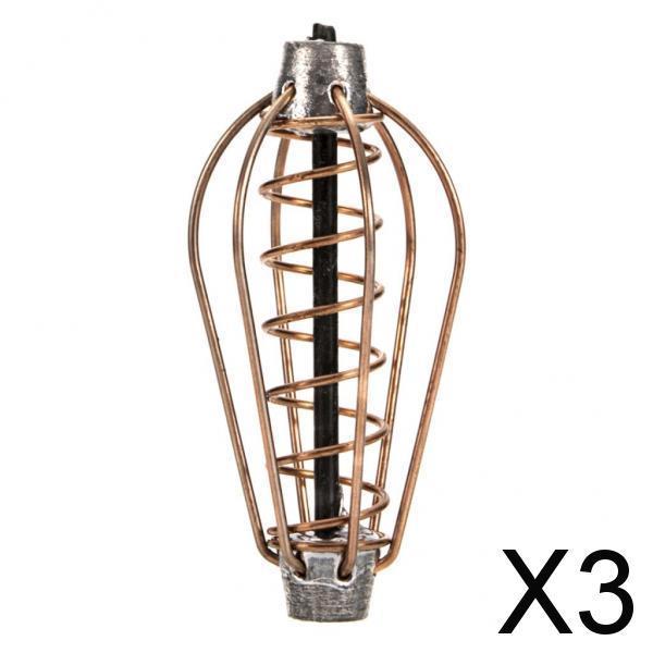 3xSpring Fishing Loaded Coil Inline Feeders Carp Tench Bream Method Feeder 25g