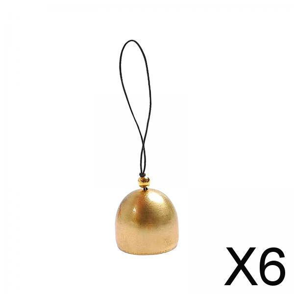 6xMini Bell Doorbell Copper bell DIY Craft Dog Training Festival Ornament