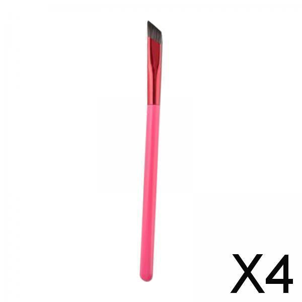 4xMulticunfional Eyebrow Brush Synthetic Fiber Salon Use Smooth for Hairline PP Handle Black L