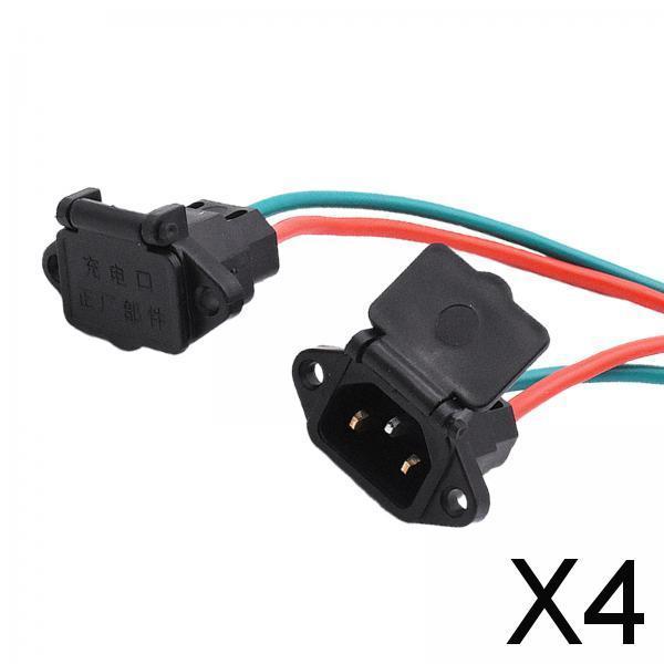 4xBattery Charging Port Charger Socket Waterproof Spare Parts Durable