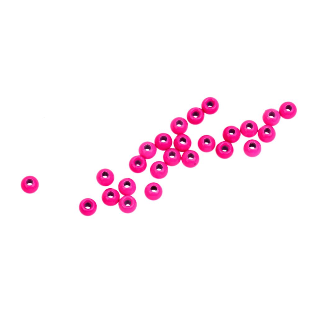 25 Pieces Tungsten Beads Fly Tying Spinner Lure Bead Deep Sinking 3.3mm Rose